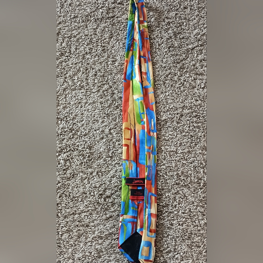 Jerry Garcia Necktie Space Containers Men's Collection Fifty-Six Blue Red Green